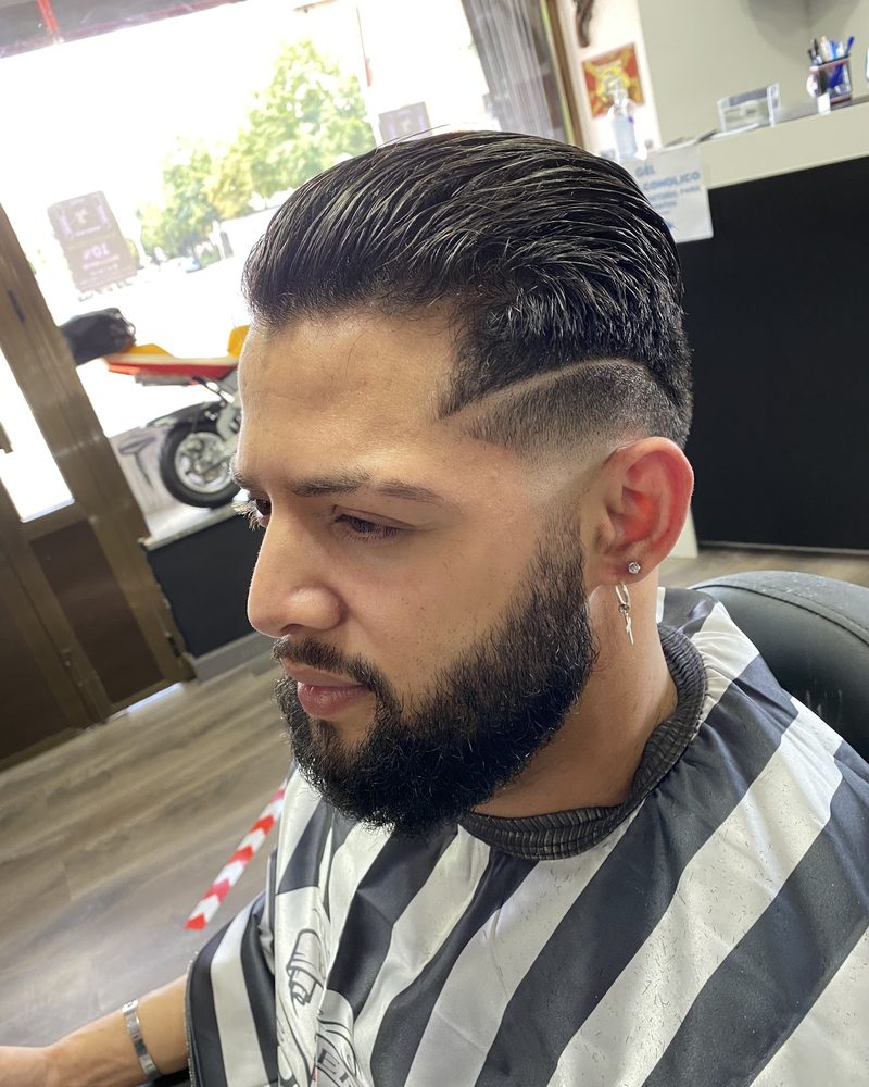 Degradado terminado, visto de perfil.